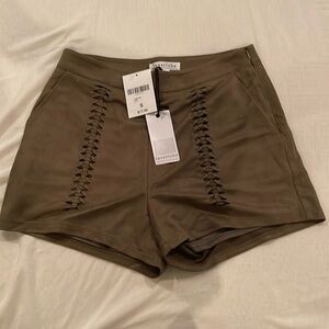 Forever21 Olive suede shorts size small